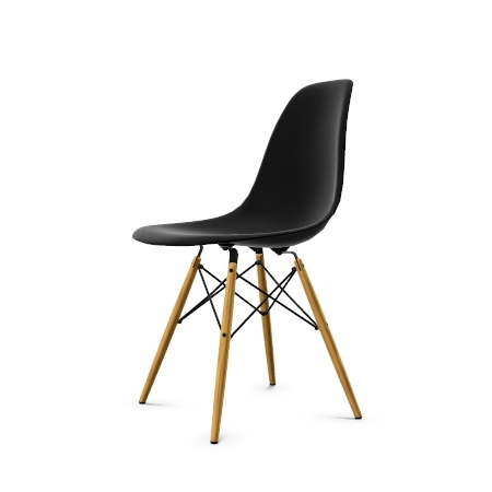 Vitra Eames Plastic Side Chair DSW (neue Höhe) schwarz