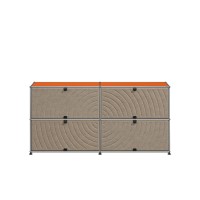 USM Haller Sideboard reinorange 4 Soft Panels taupe USM Haller Sideboard reinorange 4 Soft Panels taupe